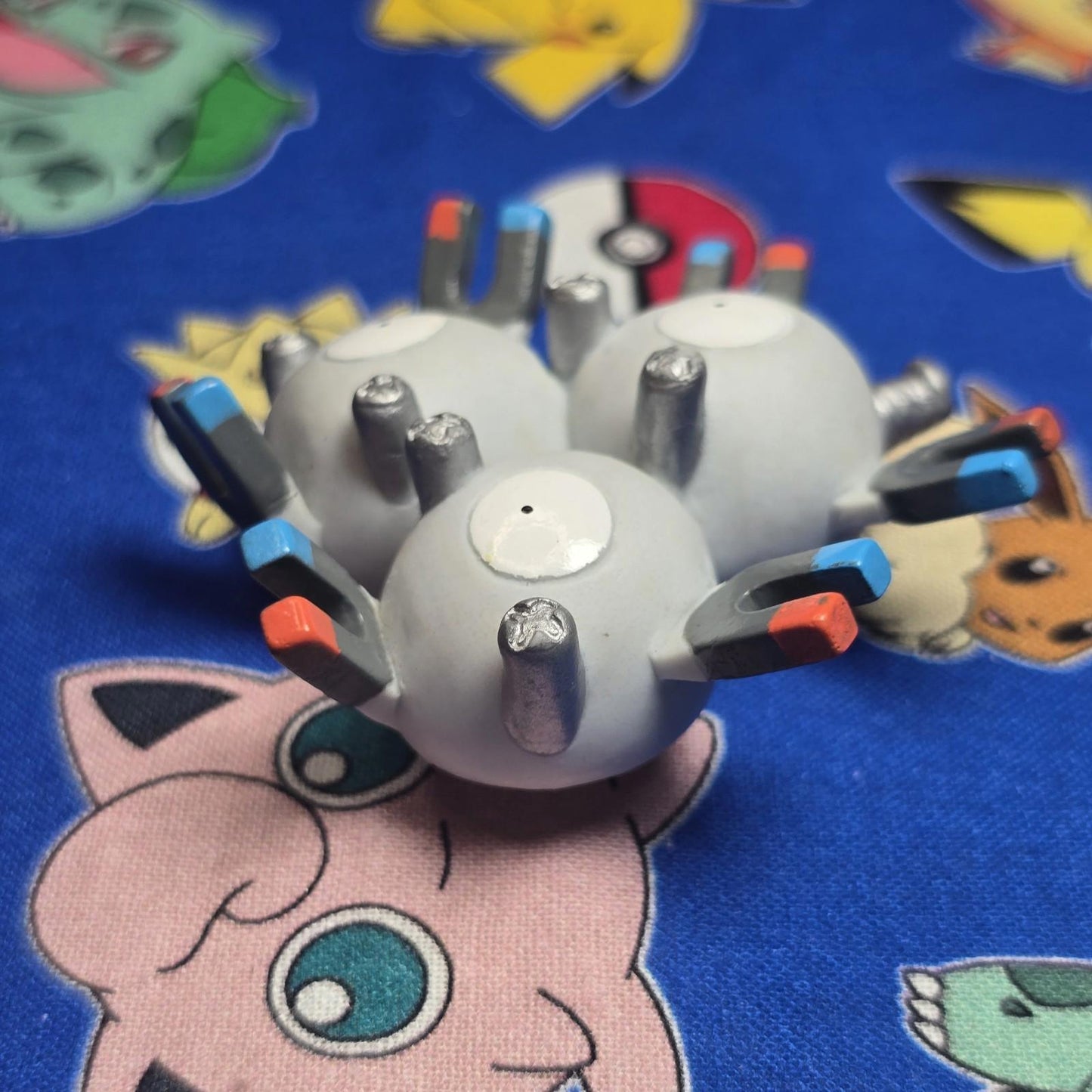Pokemon Magneton Gray Figure Finger Puppet 1998 Nintendo Bandai Vintage Japan US