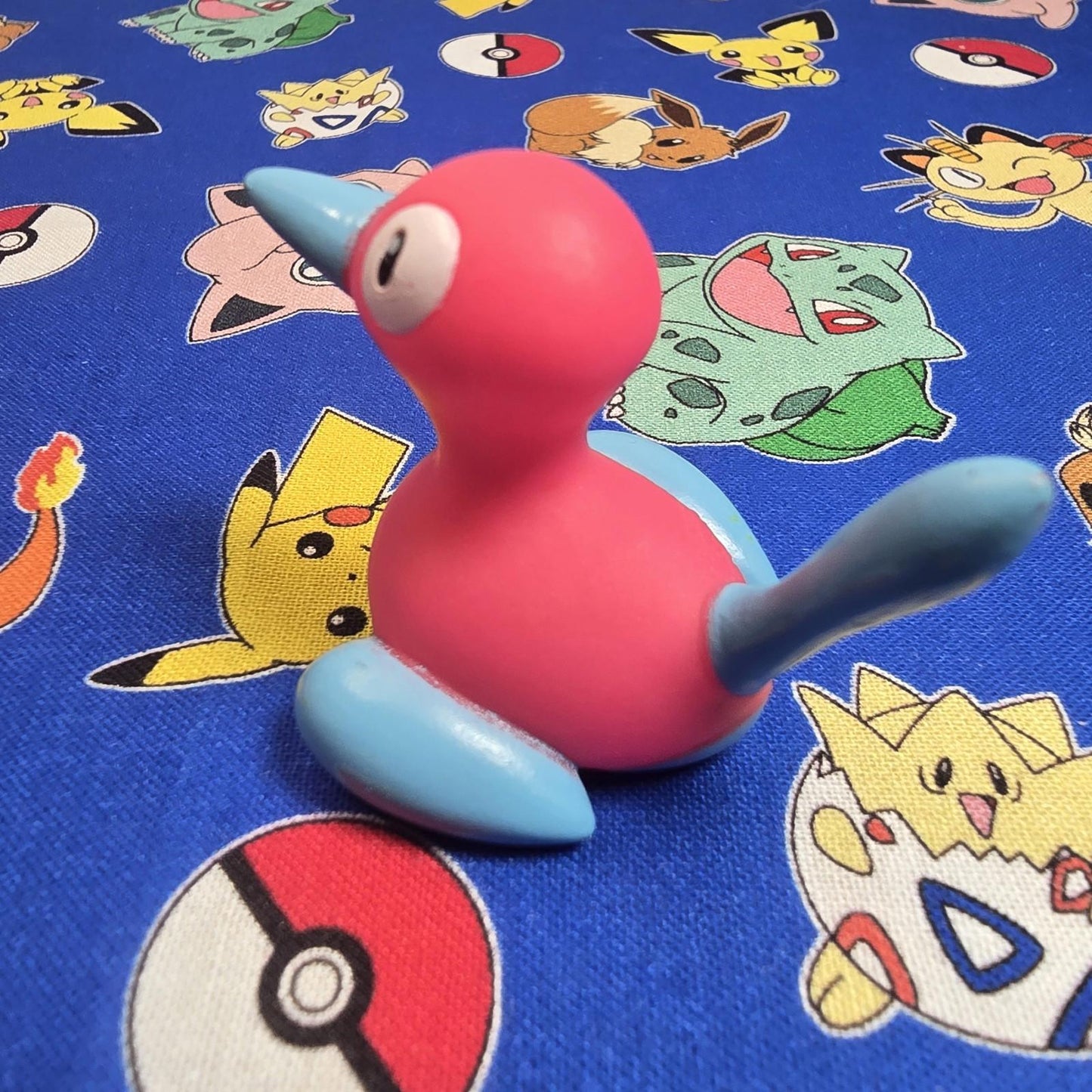 Pokemon Porygon 2 Figure Finger Puppet 2001 Nintendo Bandai PVC Vintage Japan US