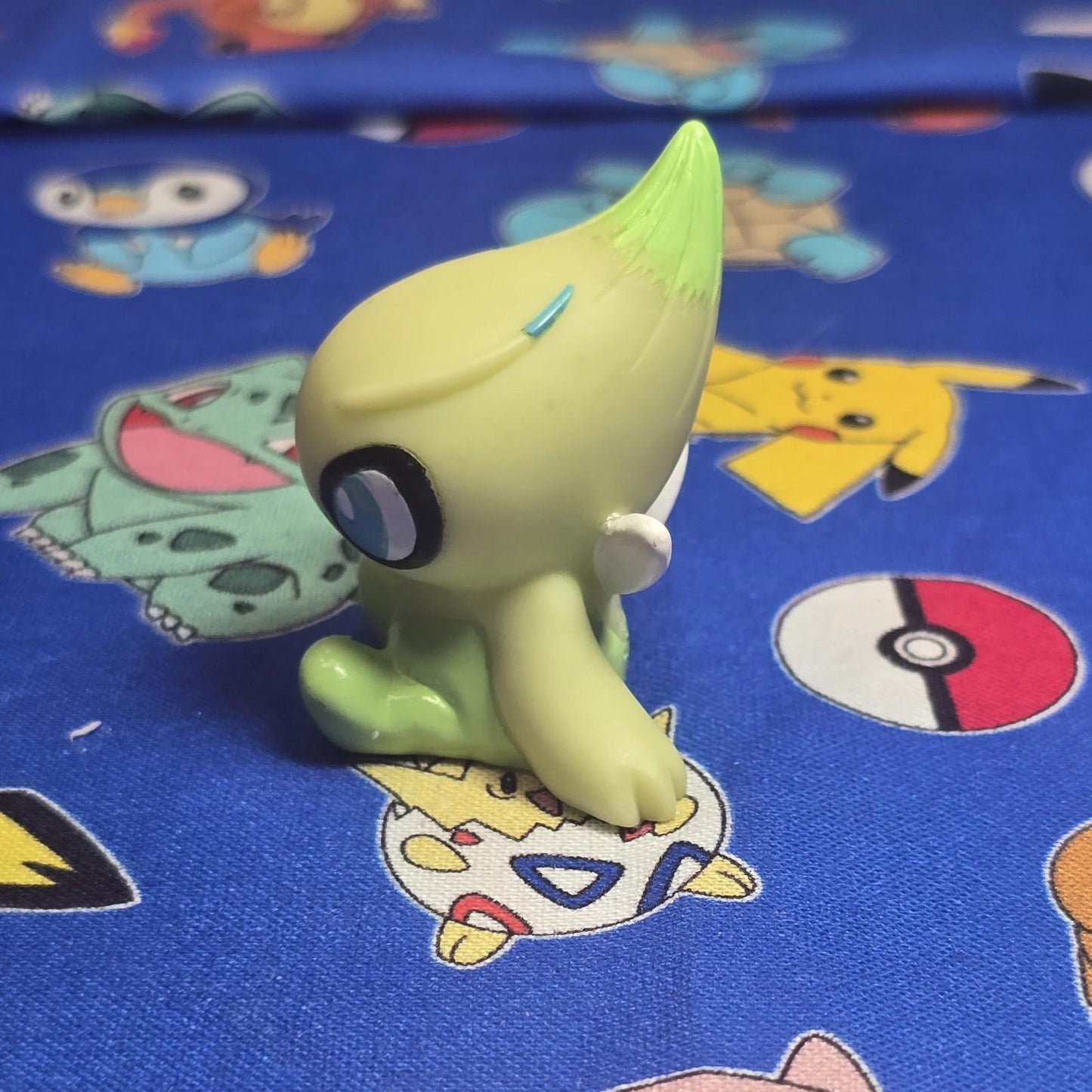 Pokemon Celebi Figure Finger Puppet 2001 Nintendo Bandai Vintage PVC Japan USA
