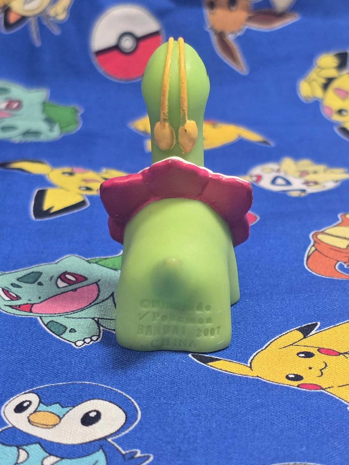 Pokemon Meganium Figure Finger Puppet 2007 Nintendo Bandai PVC Japan USA Seller