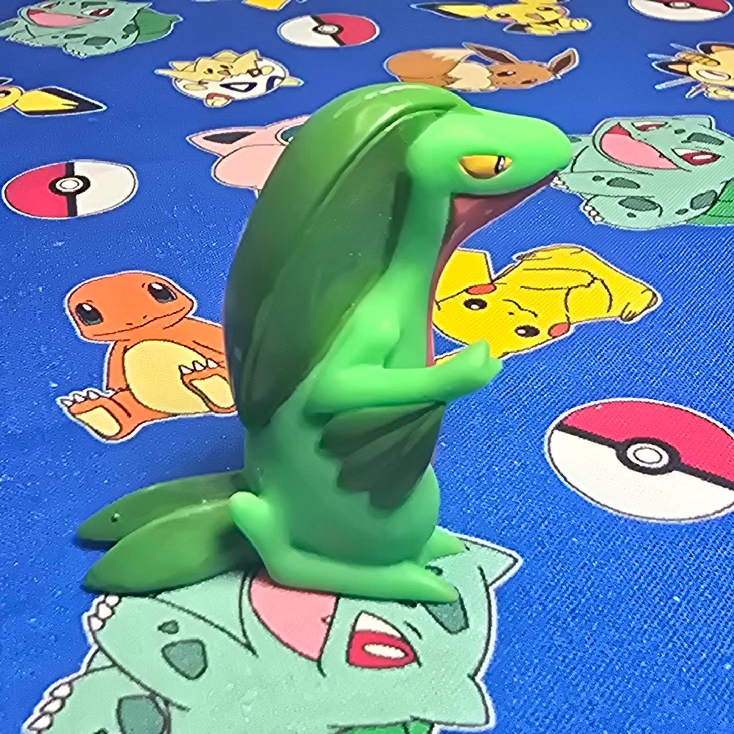 Pokemon Grovyle Figure Finger Puppet 2003 Nintendo Bandai PVC Vintage Japan USA