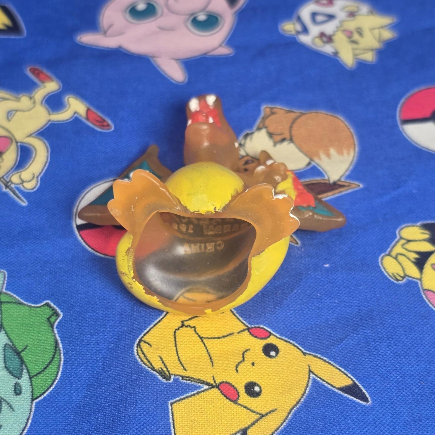 Pokemon Charizard Clear Figure Finger Puppet 1996 Nintendo PVC Bandai Japan USA