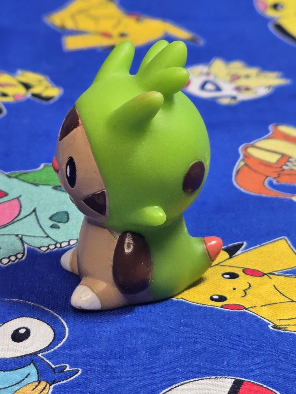 Pokemon Chespin Figure Finger Puppet 2013 Nintendo Bandai PVC Japan USA Seller