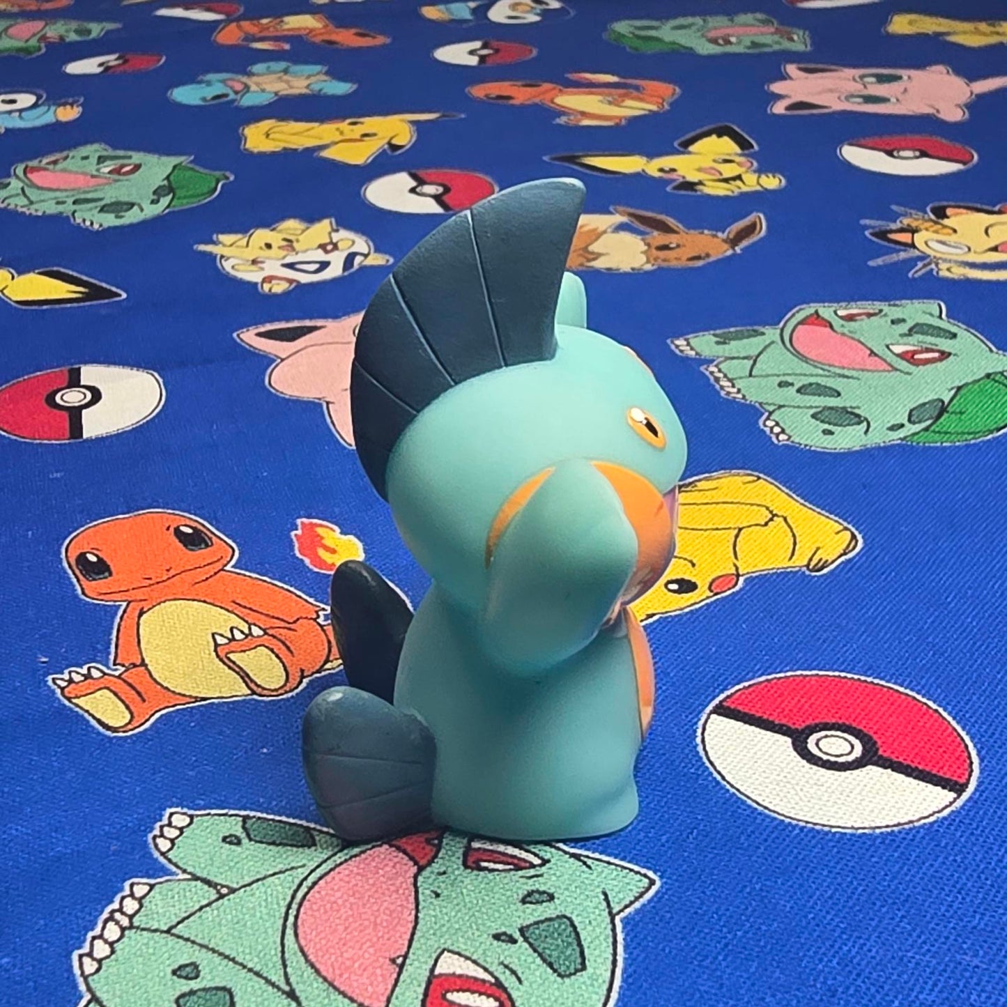 Pokemon Marshtomp Figure Finger Puppet 2003 Nintendo Bandai PVC Vintage Japan US