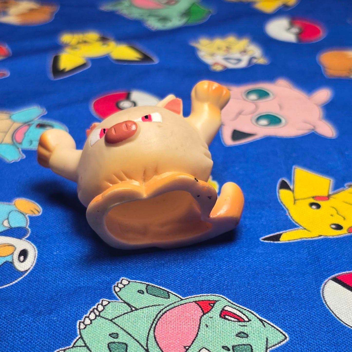 Pokemon Mankey Figure Finger Puppet 1997 Nintendo Bandai PVC Vintage Japan USA