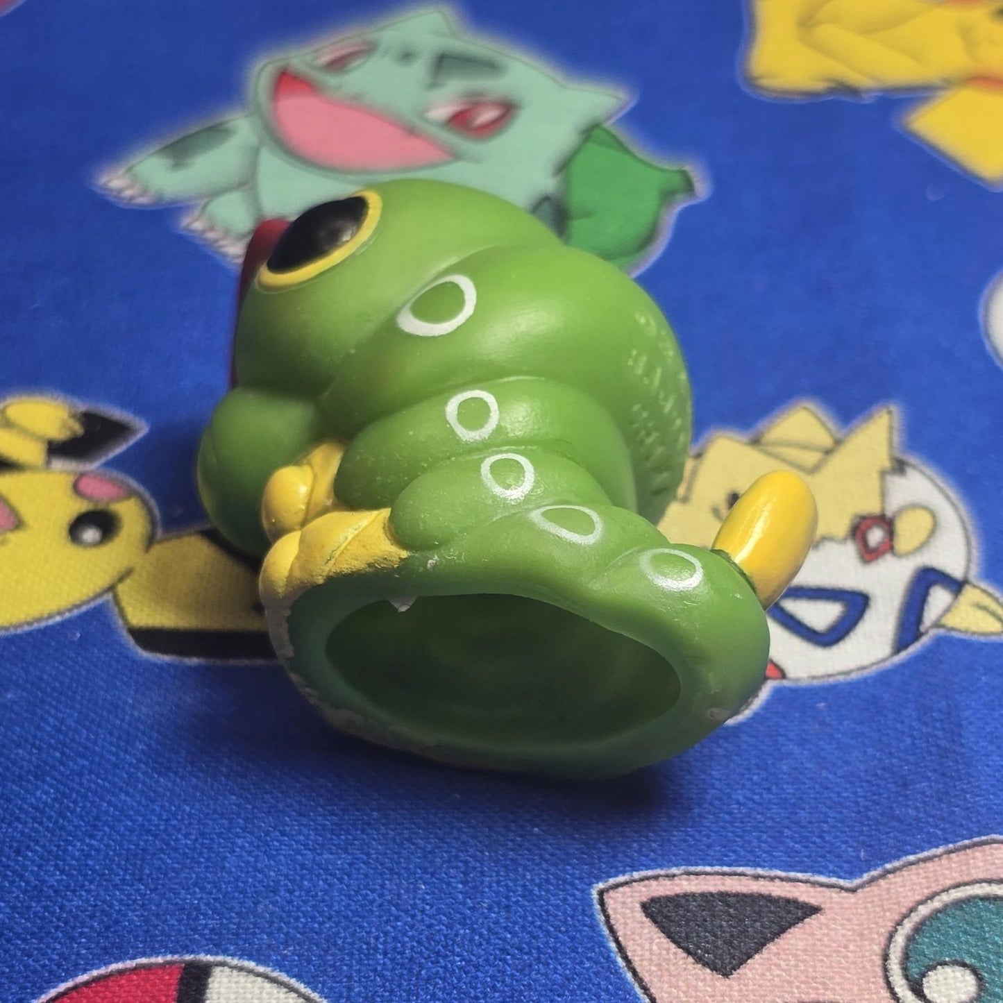 Pokemon Caterpie Figure Finger Puppet 1997 Bandai Nintendo PVC Vintage US Seller