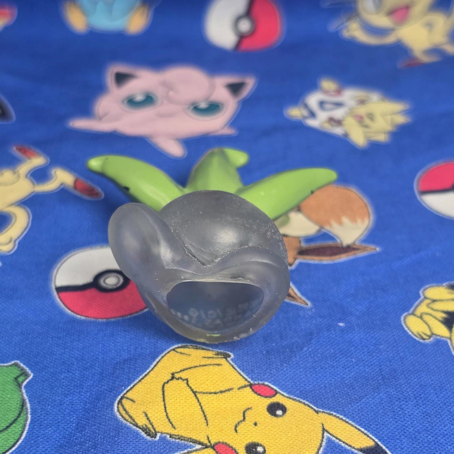 Pokemon Oddish Clear Figure Finger Puppet 1996 Nintendo Bandai Japan Vintage USA
