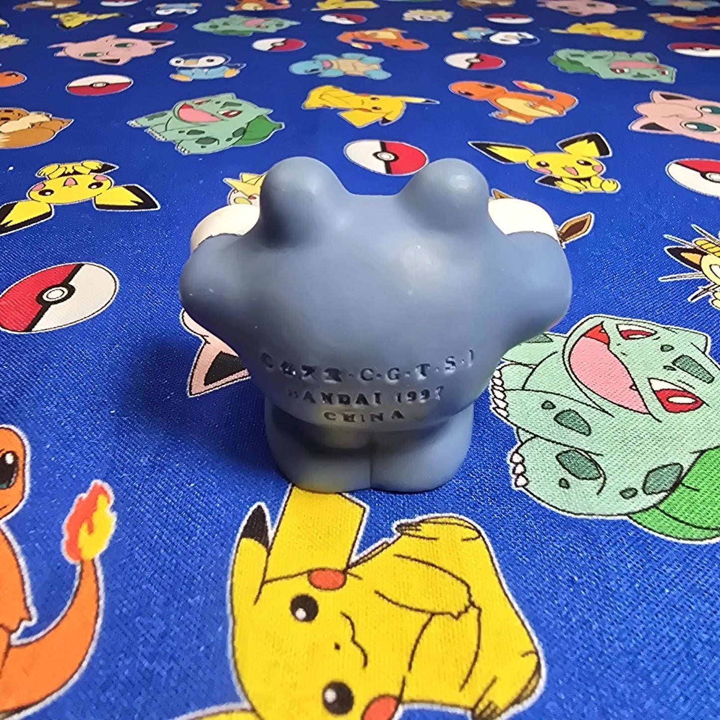 Pokemon Poliwrath Dark Figure Finger Puppet 1997 Bandai Nintendo PVC Vintage US
