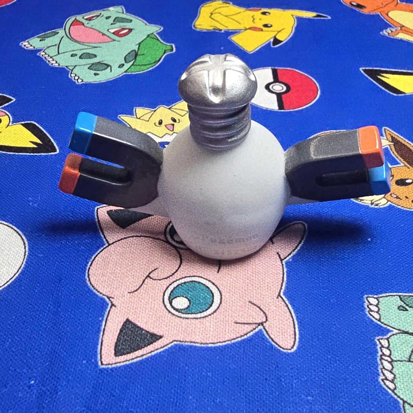 Pokemon Magnemite Gray Figure Finger Puppet 1997 Bandai Nintendo PVC Vintage USA