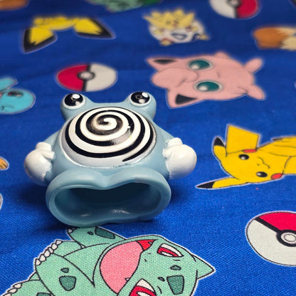 Pokemon Poliwhirl Figure Finger Puppet 1996 Bandai Nintendo PVC Vintage Japan US