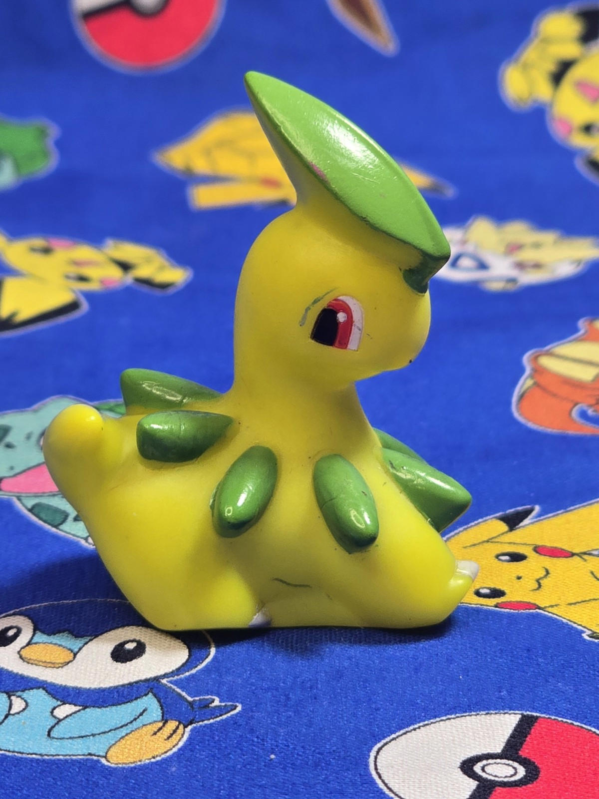 Pokemon Bayleef Figure Finger Puppet 2010 Nintendo Bandai PVC Japan USA Seller