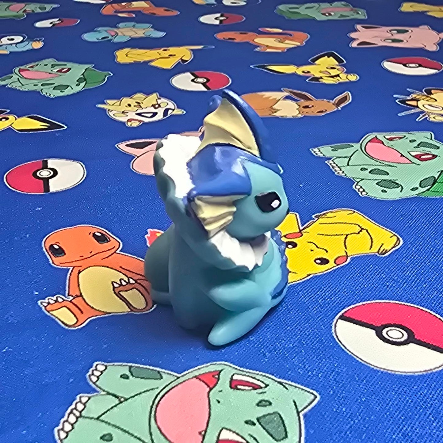 Pokemon Vaporeon Figure Finger Puppet 1996 Nintendo Bandai PVC Vintage Japan USA