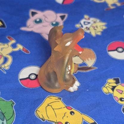 Pokemon Charizard Clear Figure Finger Puppet 1996 Nintendo PVC Bandai Japan USA