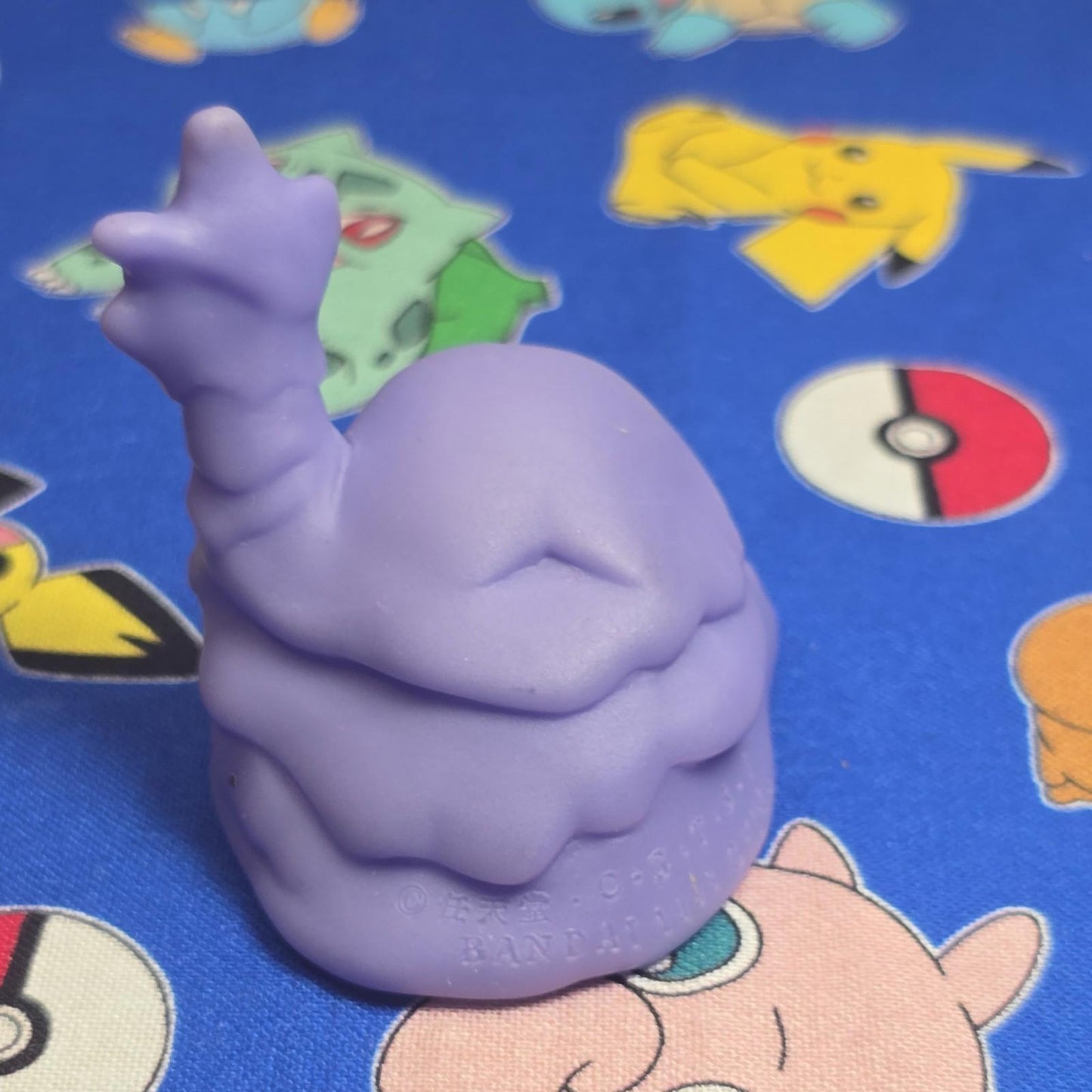 Pokemon Muk Pink Figure Finger Puppet 1998 Nintendo Bandai Vintage PVC Japan USA