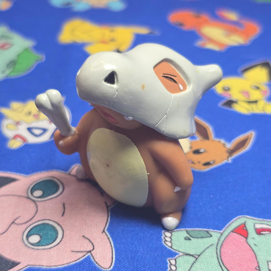 Pokemon Cubone Figure Finger Puppet 1999 Nintendo Bandai PVC Vintage Japan USA