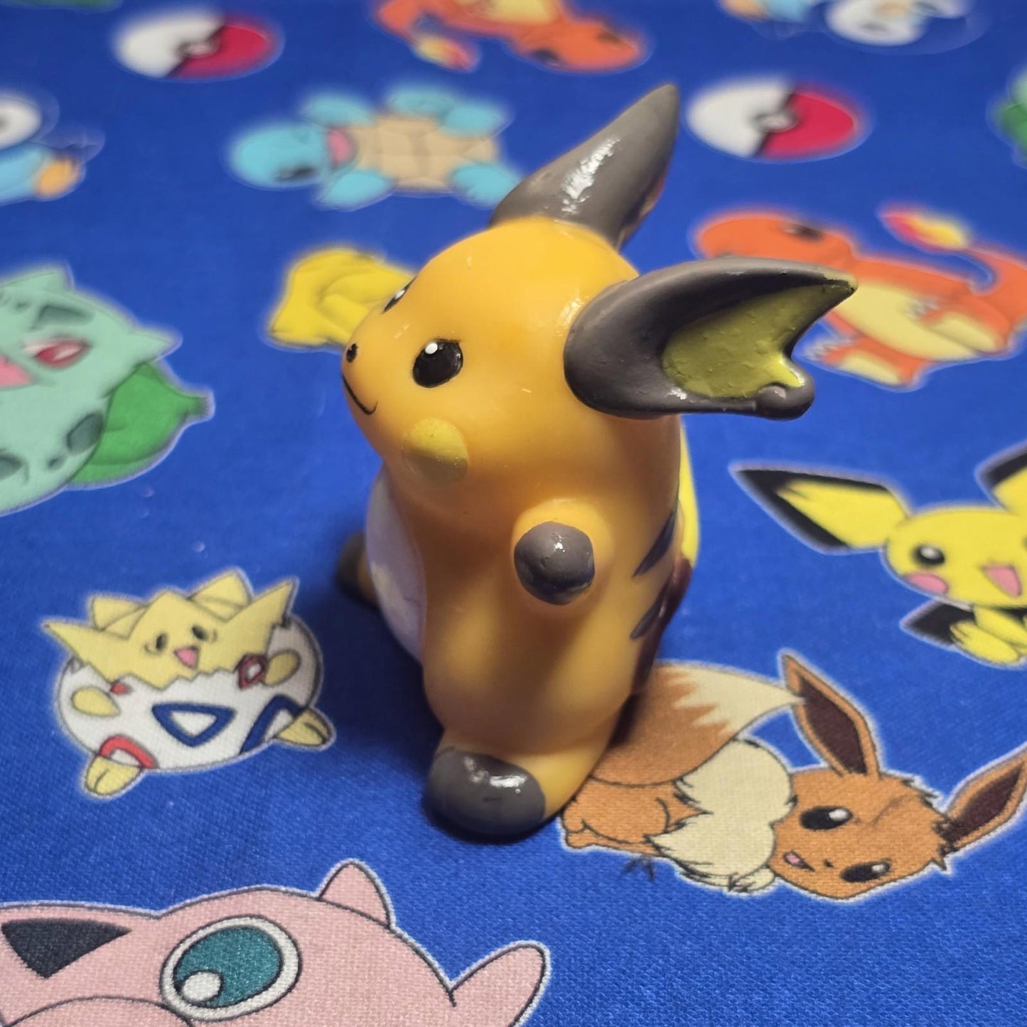 Pokemon Raichu Figure Finger Puppet 1999 Nintendo Bandai PVC Japan Vintage USA