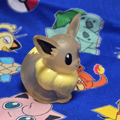 Pokemon Eevee Clear Figure Finger Puppet 1996 Nintendo Bandai Vintage Japan USA