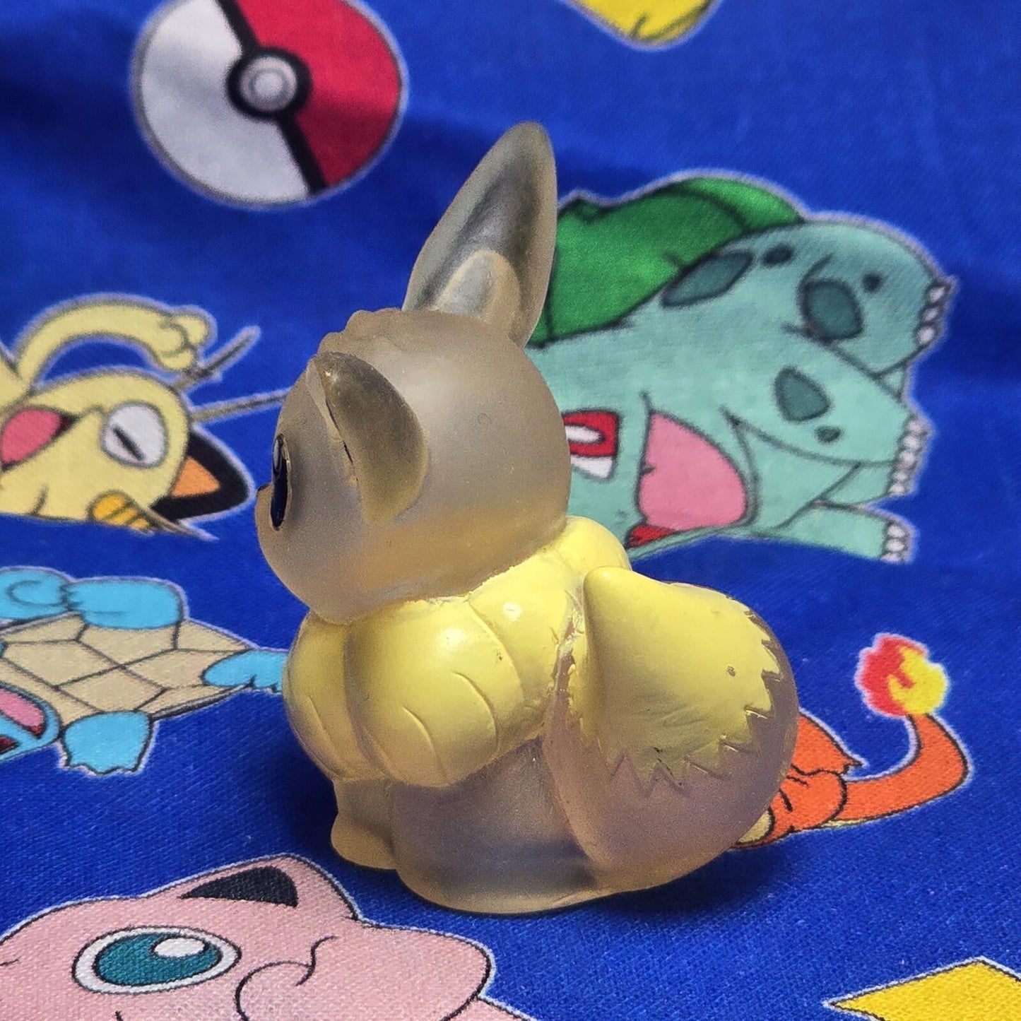 Pokemon Eevee Clear Figure Finger Puppet 1996 Nintendo Bandai Vintage Japan USA