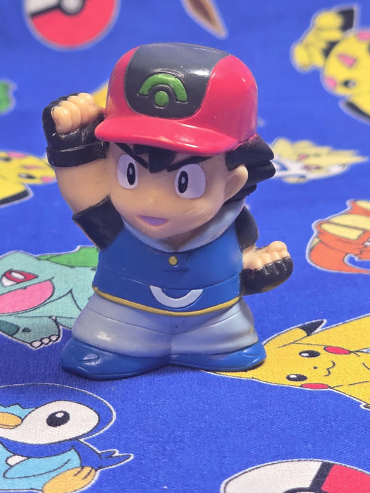 Pokemon Ash Ketchum Trainer Figure Finger Puppet 2006 Nintendo Bandai Japan USA