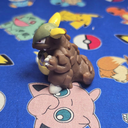 Pokemon Kangaskan Green Figure Finger Puppet 1996 Nintendo Bandai PVC Vintage US