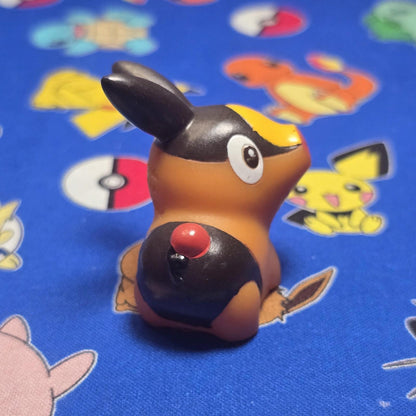 Pokemon Pearl Tepig Metallic Figure Finger Puppet 2010 Nintendo Bandai Japan USA