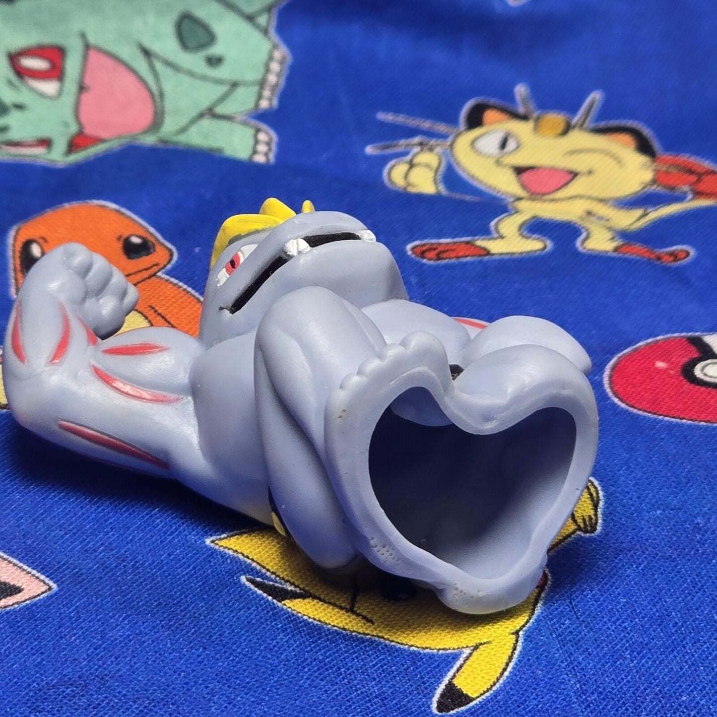 Pokemon Machoke Dark Figure Finger Puppet 1997 Nintendo Bandai PVC Vintage Japan