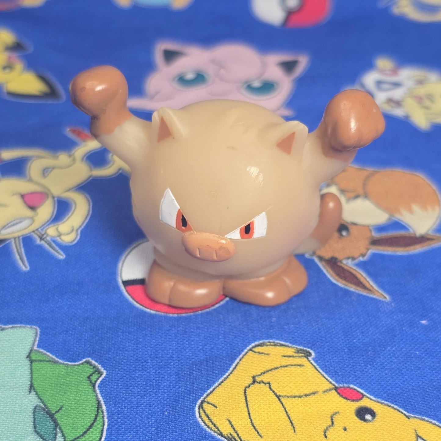 Pokemon Mankey Clear Figure Finger Puppet 1997 Nintendo Bandai Vintage Japan USA