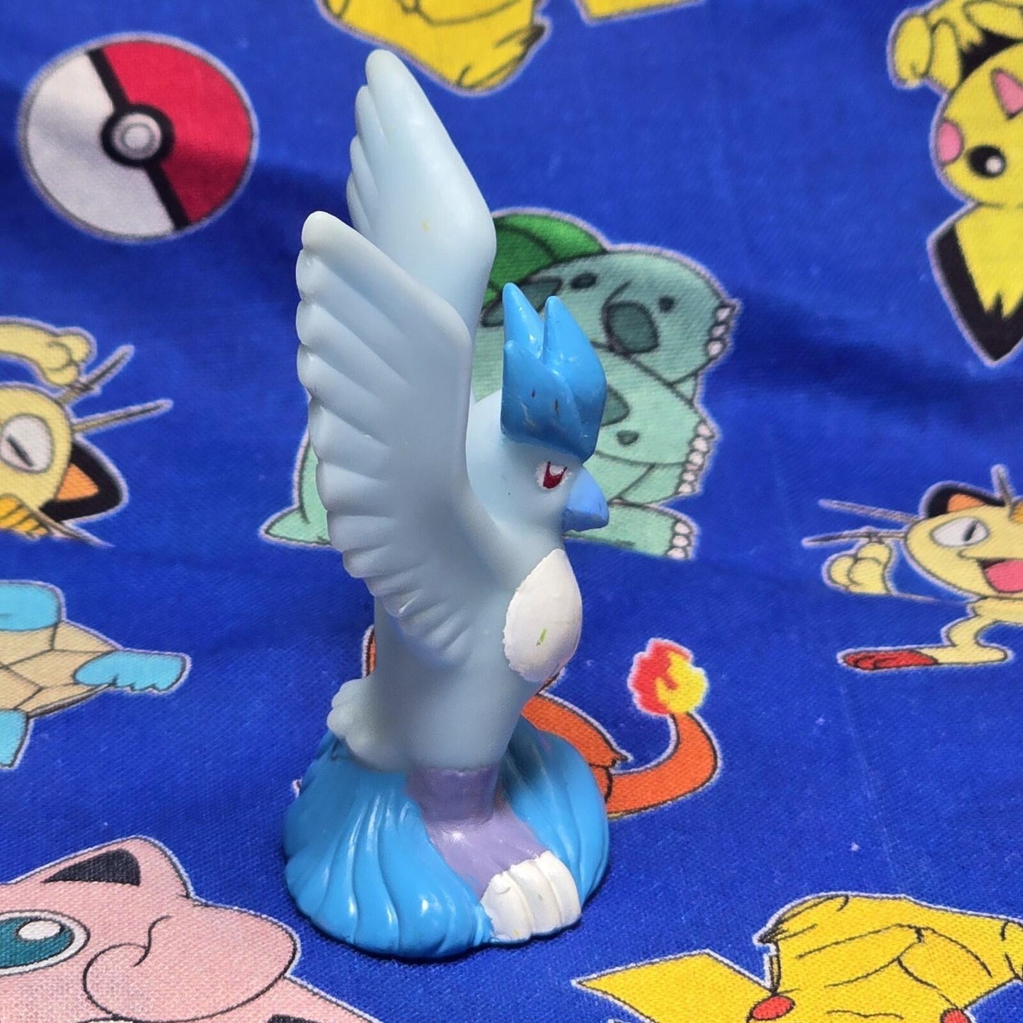 Pokemon Articuno White Figure Finger Puppet 1997 Nintendo Bandai Vintage Japan