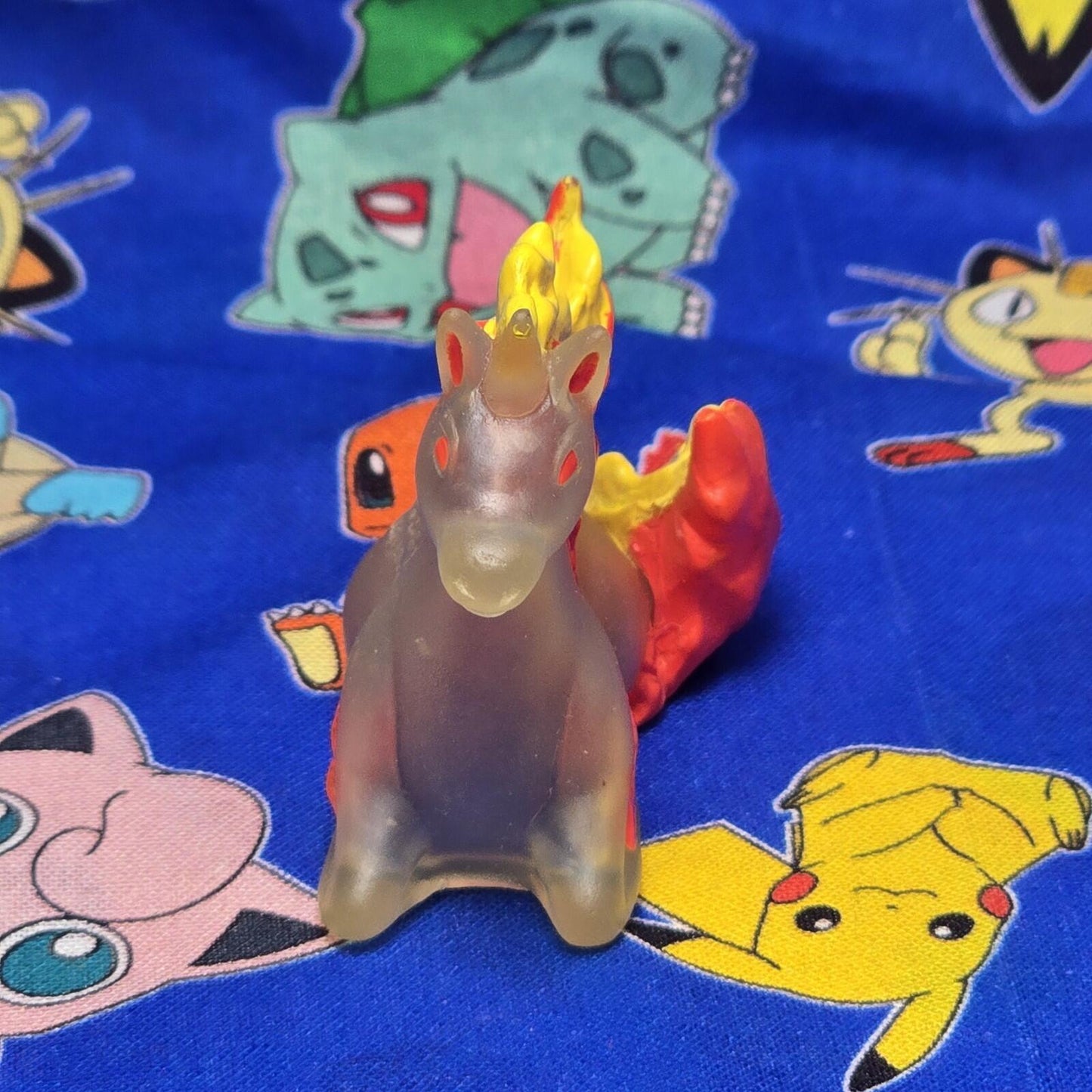 Pokemon Rapidash Clear Figure Finger Puppet 1997 Bandai Nintendo PVC Japan USA