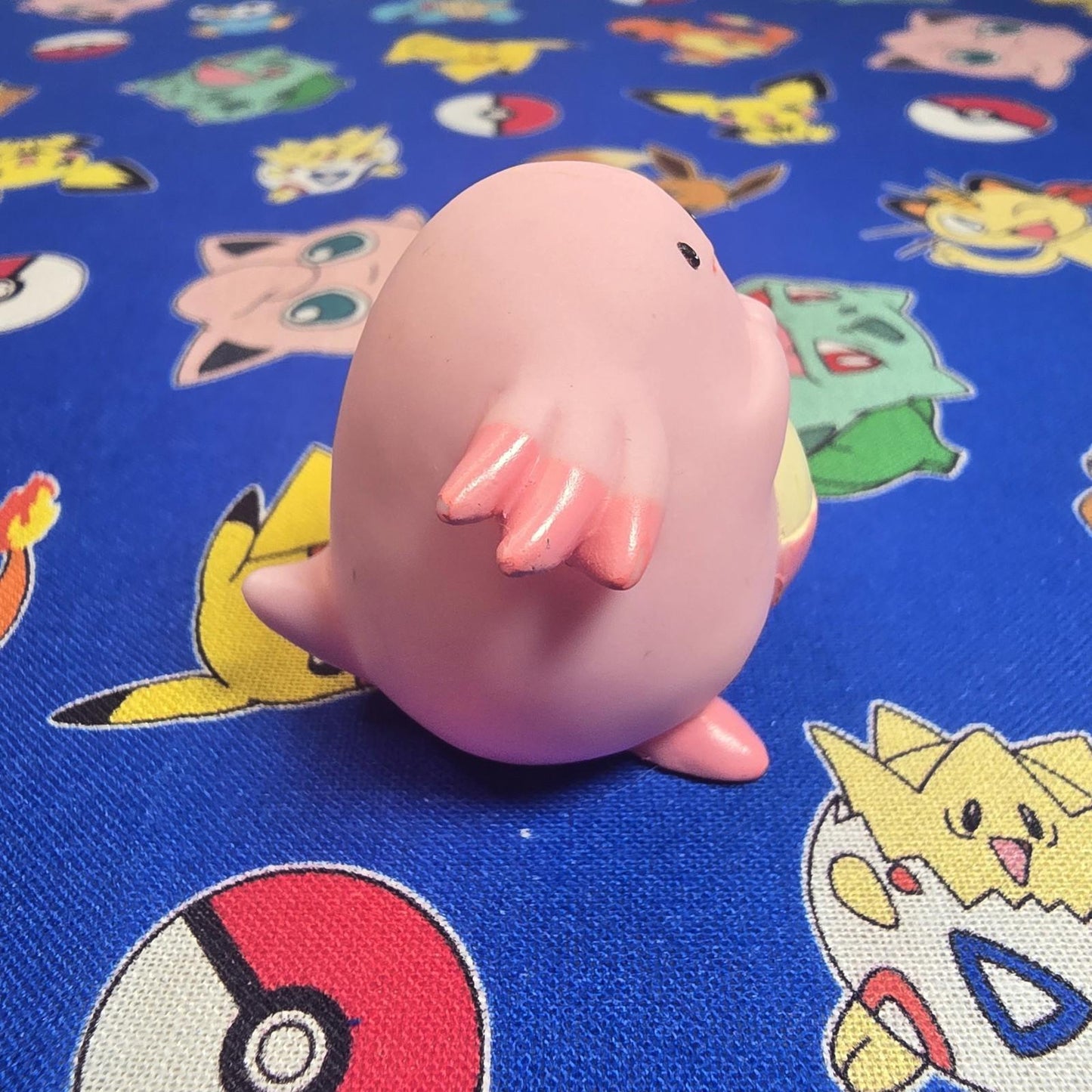 Pokemon Chansey Figure Finger Puppet 1997 Nintendo Bandai PVC Vintage Japan USA