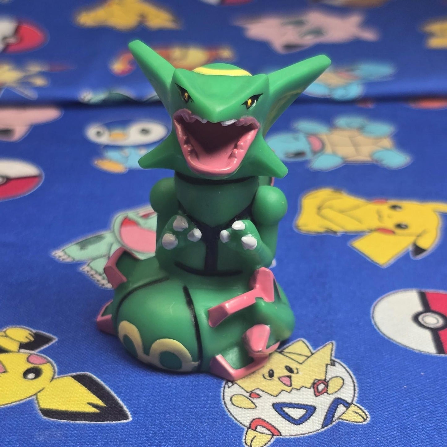 Pokemon Rayquaza Figure Finger Puppet 2004 Nintendo Bandai PVC Vintage Japan USA