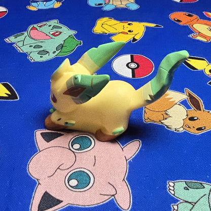 Pokemon Leafeon Figure Finger Puppet 2009 Nintendo Bandai PVC Japan USA Seller