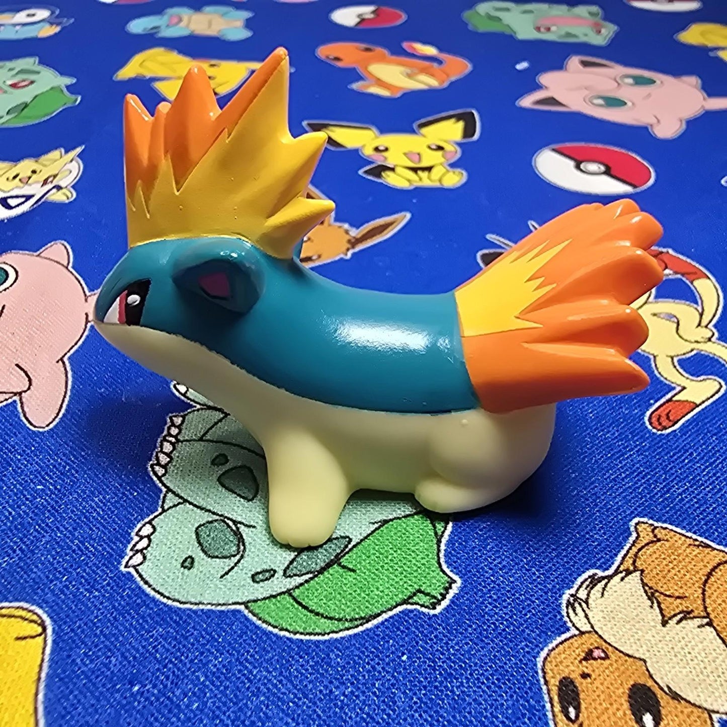 Pokemon Quilava Figure Finger Puppet 2008 Nintendo Bandai PVC Japan US Seller