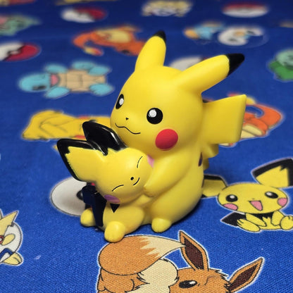 Pokemon Pikachu & Pichu Figure Finger Puppet 2019 Nintendo Bandai PVC Japan USA