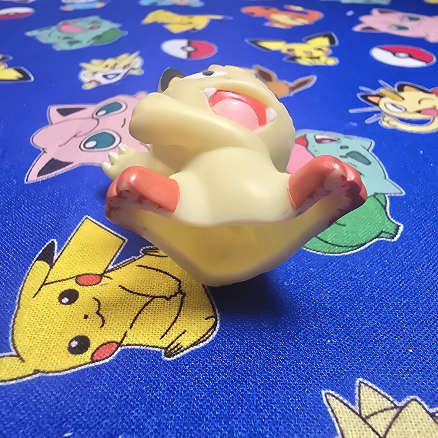 Pokemon Meowth Figure Finger Puppet 2005 Nintendo Bandai PVC Vintage Japan US