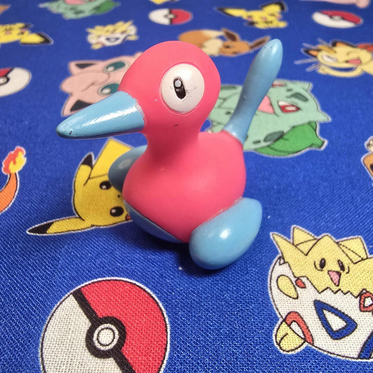 Pokemon Porygon 2 Figure Finger Puppet 2001 Nintendo Bandai PVC Vintage Japan US