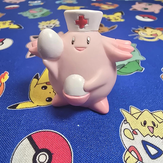 Pokemon Chansey Nurse Figure Finger Puppet 1998 Nintendo Bandai Vintage Japan US