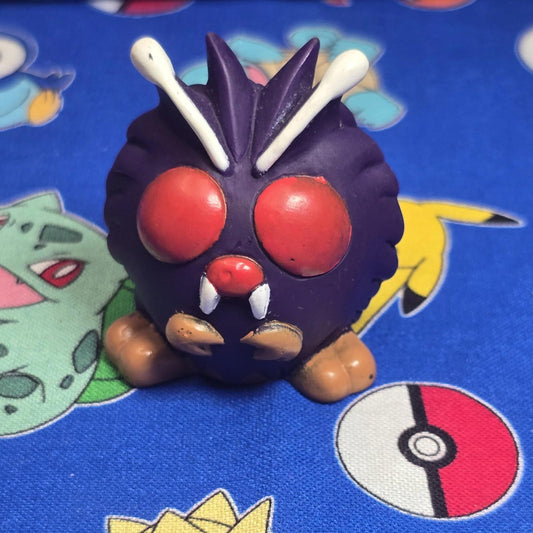 Pokemon Venonat Dark Board Figure Finger Puppet 1997 Bandai Nintendo Vintage US
