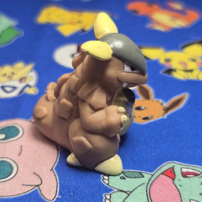 Pokemon Kangaskan Gray Figure Finger Puppet 1996 Nintendo Bandai PVC Vintage USA