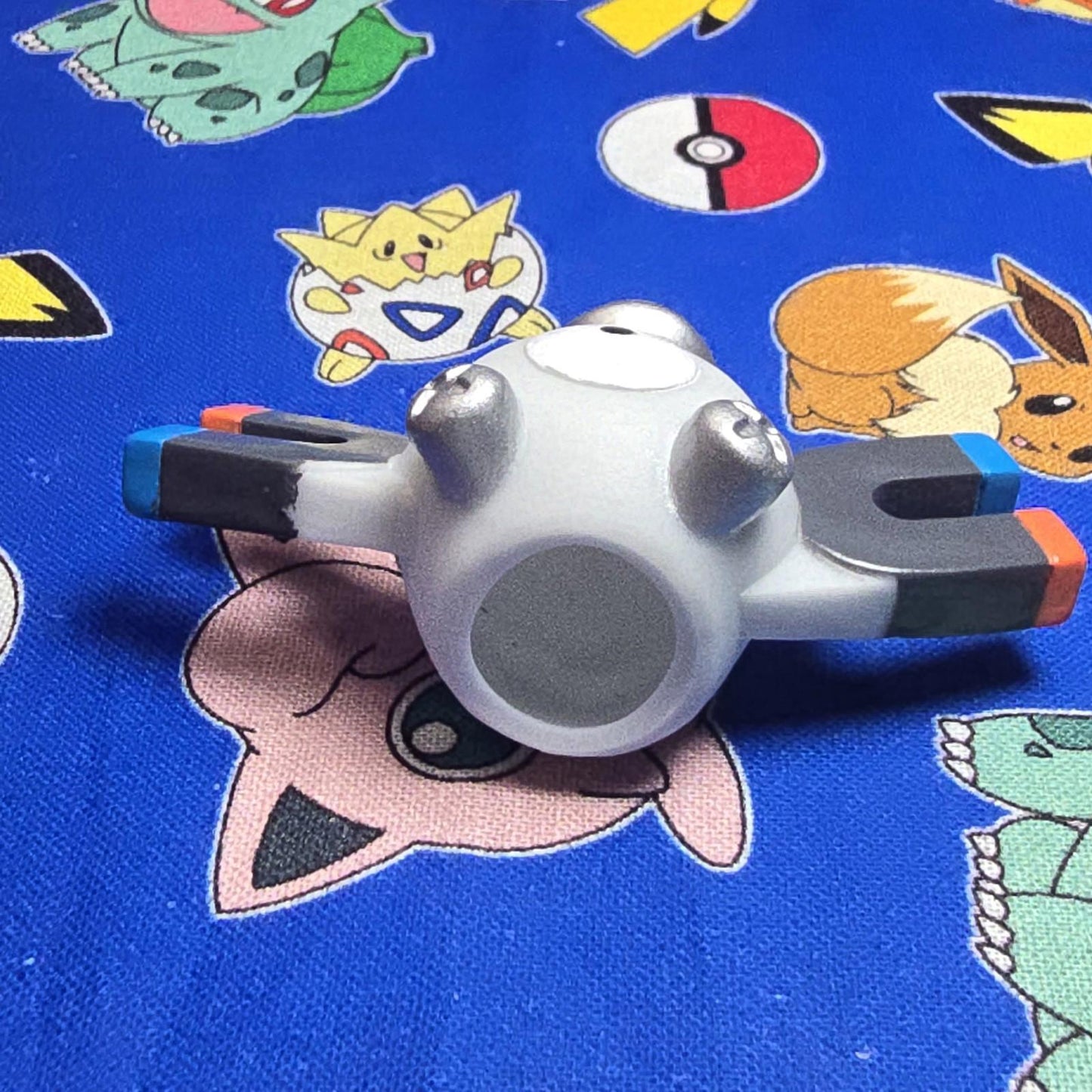 Pokemon Magnemite Gray Figure Finger Puppet 1997 Bandai Nintendo PVC Vintage USA