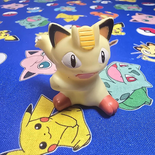 Pokemon Meowth Figure Finger Puppet 2005 Nintendo Bandai PVC Vintage Japan US