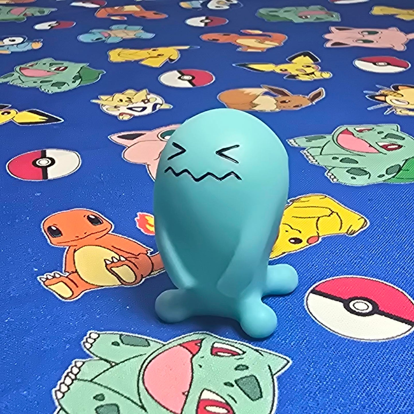 Pokemon Wobbuffet Figure Finger Puppet 2000 Nintendo Bandai Vintage PVC Japan US