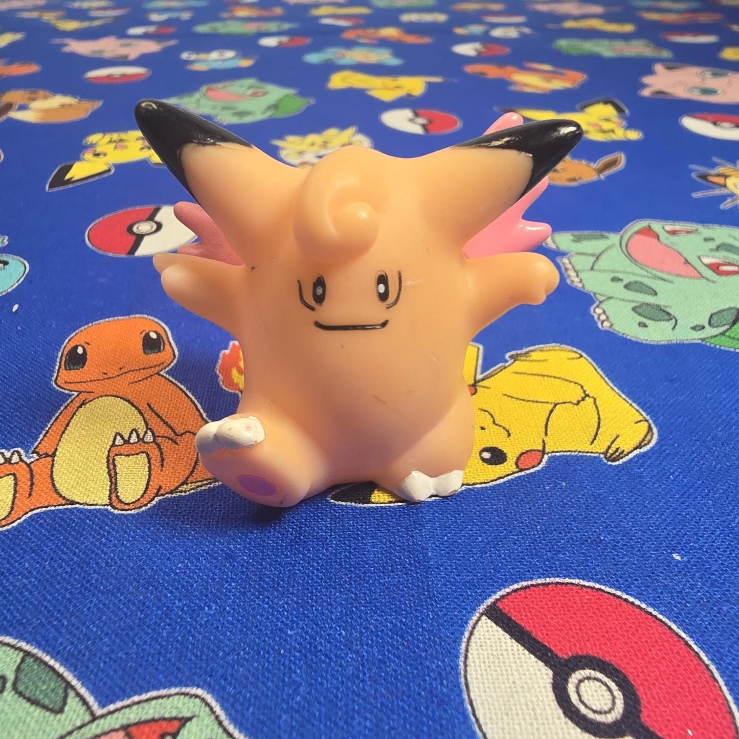 Pokemon Clefable Figure Finger Puppet 1997 Nintendo Bandai PVC Vintage Japan USA
