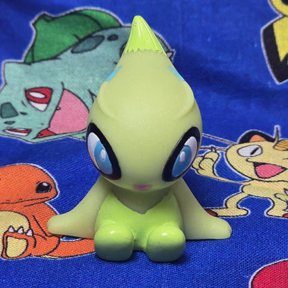 Pokemon Celebi Metallic Figure Finger Puppet 2010 Nintendo Bandai PVC Japan USA