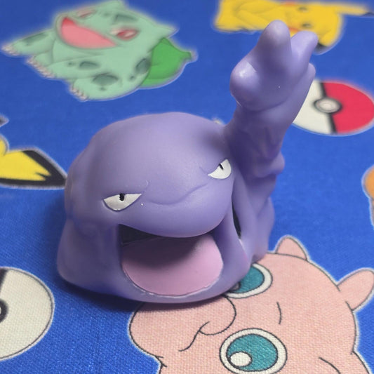 Pokemon Muk Pink Figure Finger Puppet 1998 Nintendo Bandai Vintage PVC Japan USA