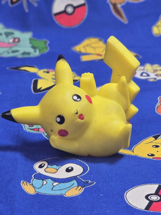 Pokemon Pikachu Figure Finger Puppet 1998 Nintendo Bandai PVC Vintage Japan USA
