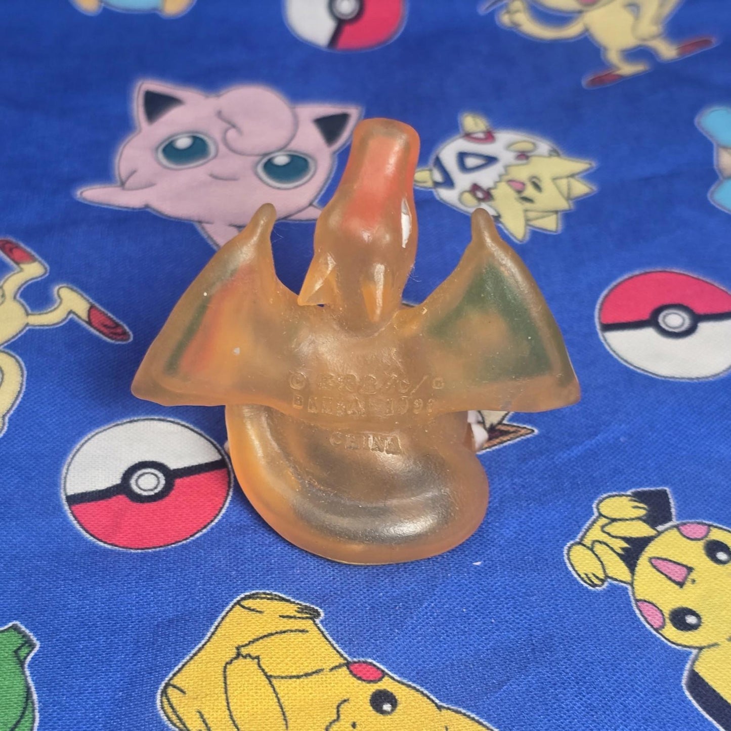 Pokemon Charizard Clear Figure Finger Puppet 1996 Nintendo PVC Bandai Japan USA