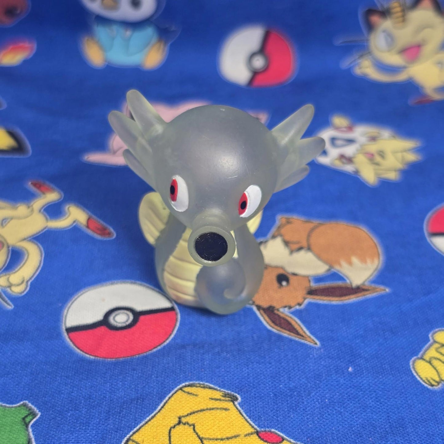 Pokemon Horsea Clear Figure Finger Puppet 1997 Bandai Nintendo Vintage Japan USA