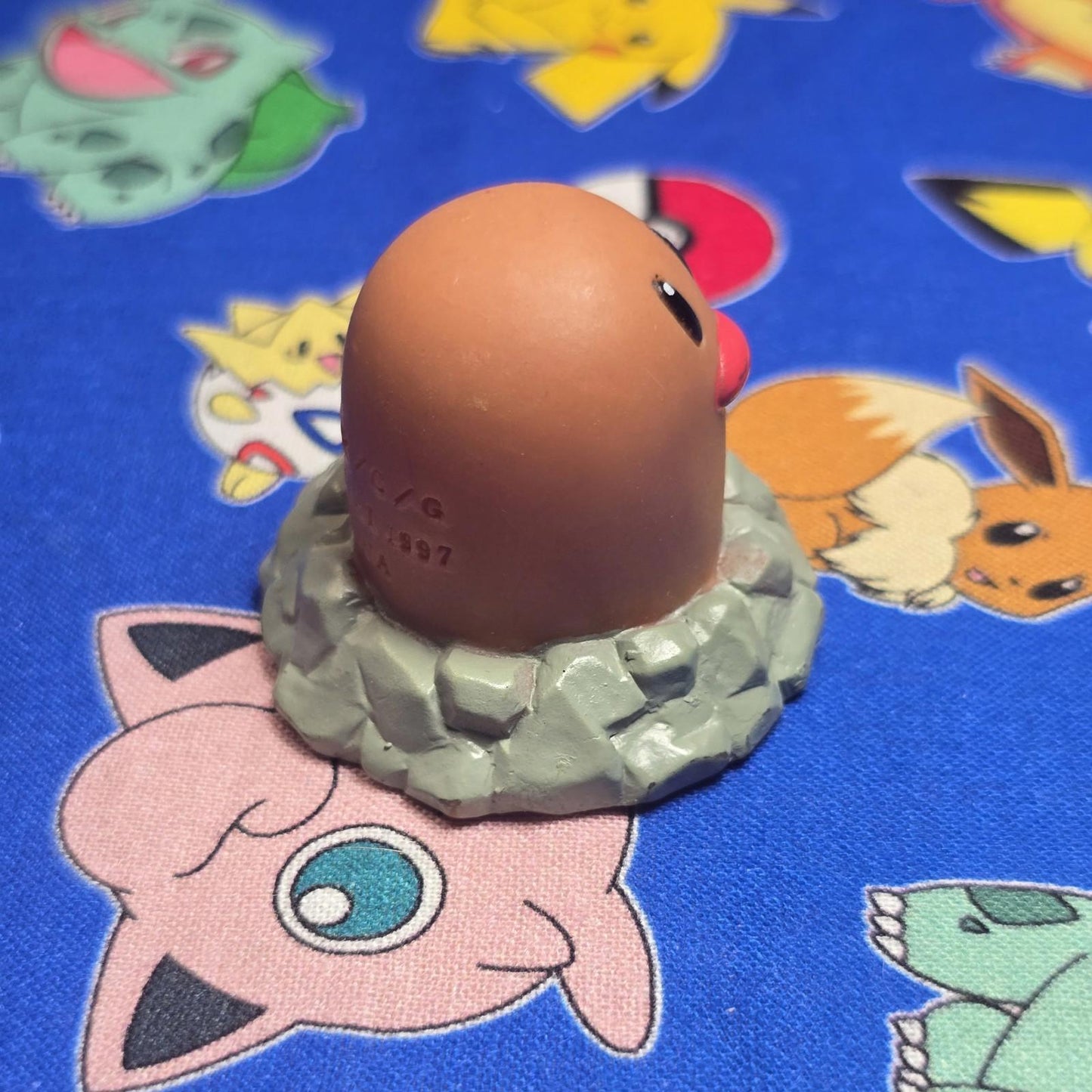 Pokemon Diglet Figure Finger Puppet 1997 Bandai Nintendo PVC Vintage Japan USA