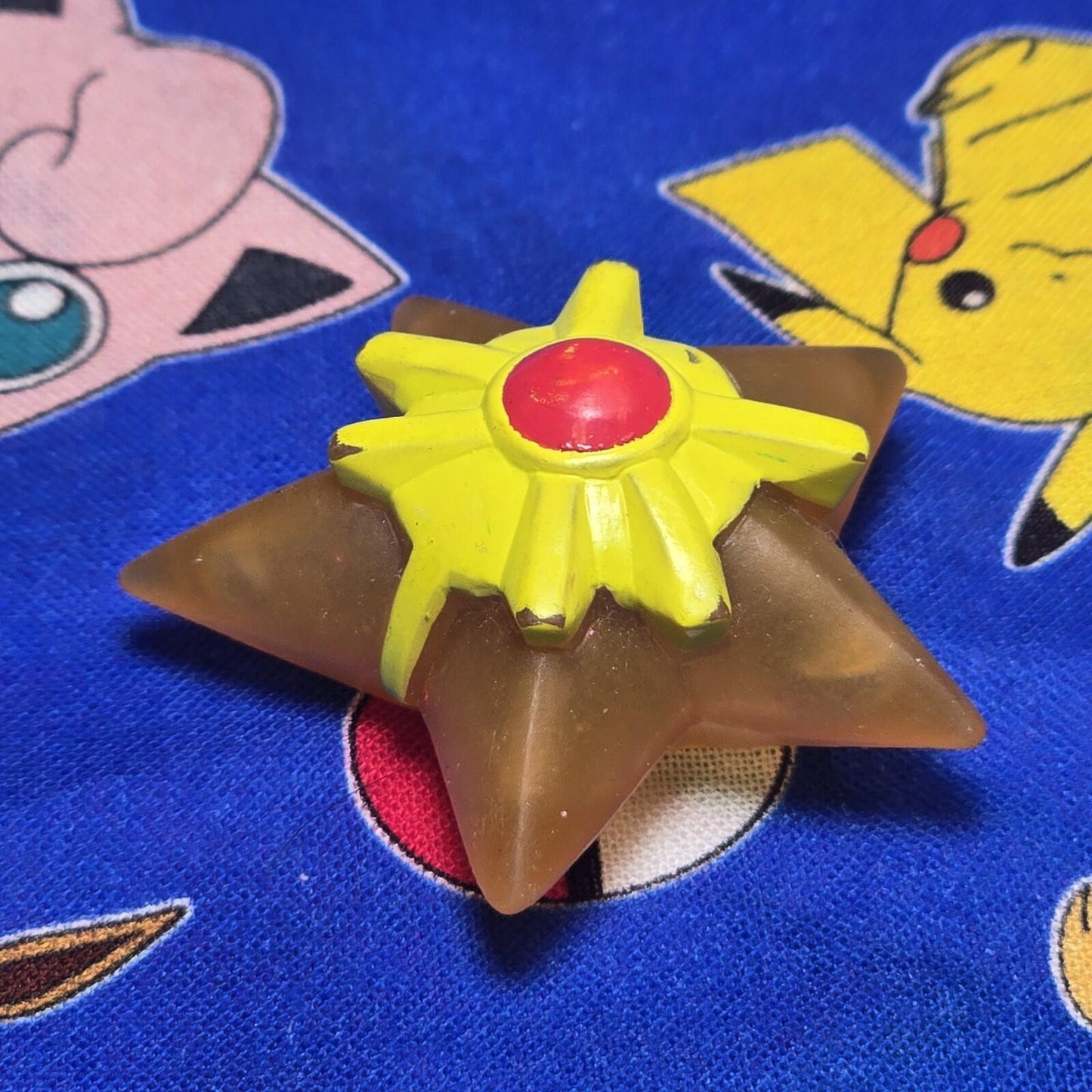 Pokemon Staryu Clear Figure Finger Puppet 1997 Bandai Nintendo Vintage Japan USA